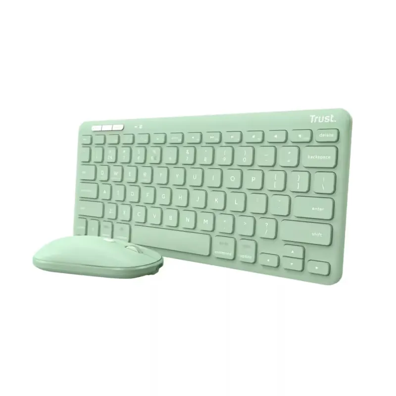 Trust Lyra Mouse included Office RF Wireless + Bluetooth Qwerty US English Green