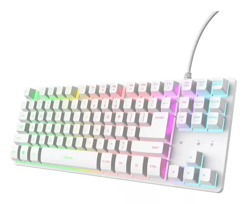 Trust GXT 833W Thado TKL Gaming USB Qwerty US English White