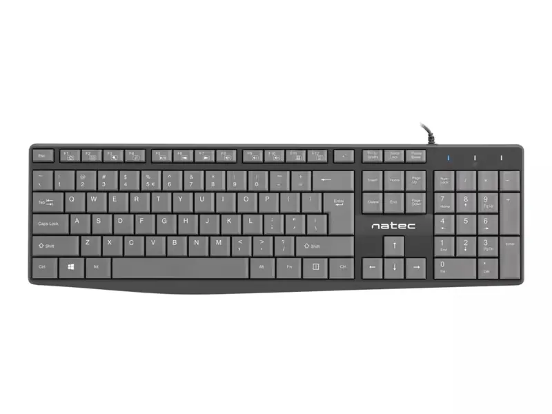 Natec NKL-1507 Nautilus Slim Black/Grey USB US Layout