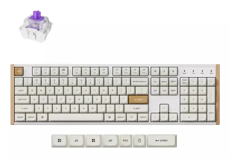 KEYBOARD WRL K10 HE Special ED/White K10H-Q1 Keychron