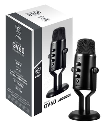 MSI IMMERSE GV60 STREAMING MIC microphone Black Game console microphone
