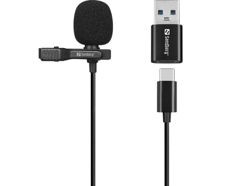 Sandberg 126-40 microphone Black Lavalier/Lapel microphone