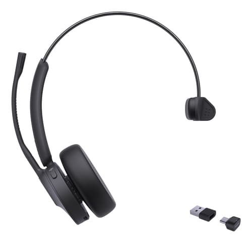 Yealink BH70 Mono UC Wireless Head-band Office/Call center USB Type-C USB Type-A Bluetooth Black