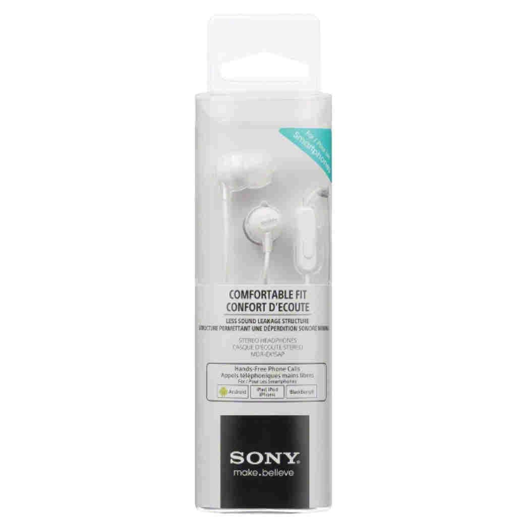 Slualke ušesne 1x 3,5mm stereo Sony MDREX15AP z - bele