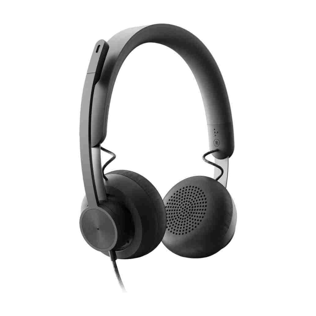 Logitech naglavne z - USB-C/USB-A Zone Wired Teams verzija črne kontrolnik na kablu (981-000870)
