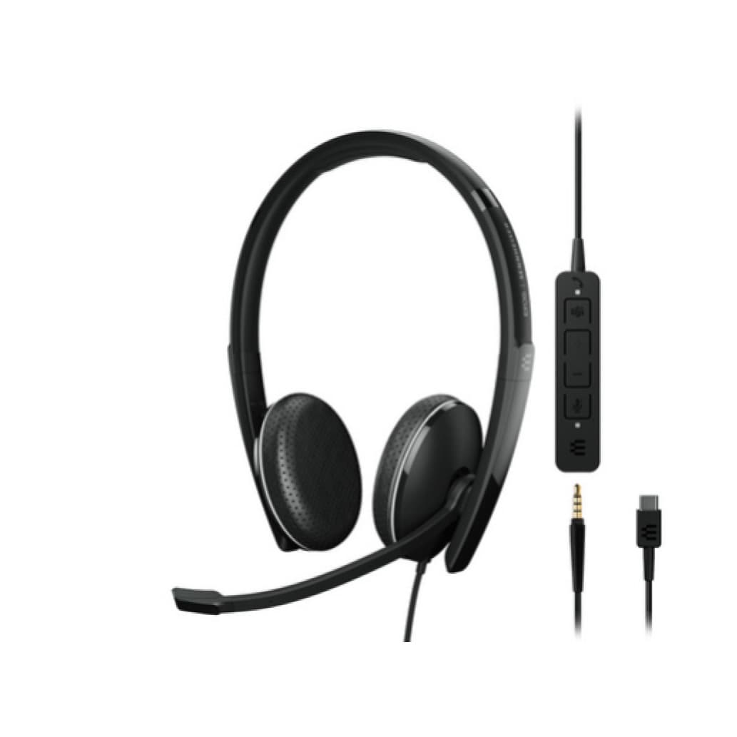 Slualke EPOS naglavne z USB Sennheiser ADAPT 165T USB-C II črne (1000906)