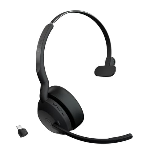Jabra Evolve2 55 Headset Wireless Head-band Office/Call center USB Type-C Bluetooth Charging stand