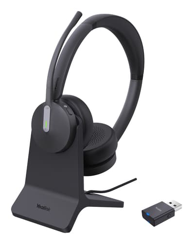 Yealink WH64 Hybird Dual with Charging Stand Teams Wireless Head-band Office/Call center USB Type-C Bluetooth Black