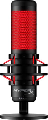 HyperX QuadCast - USB Microphone (Black-Red) - Red Lighting