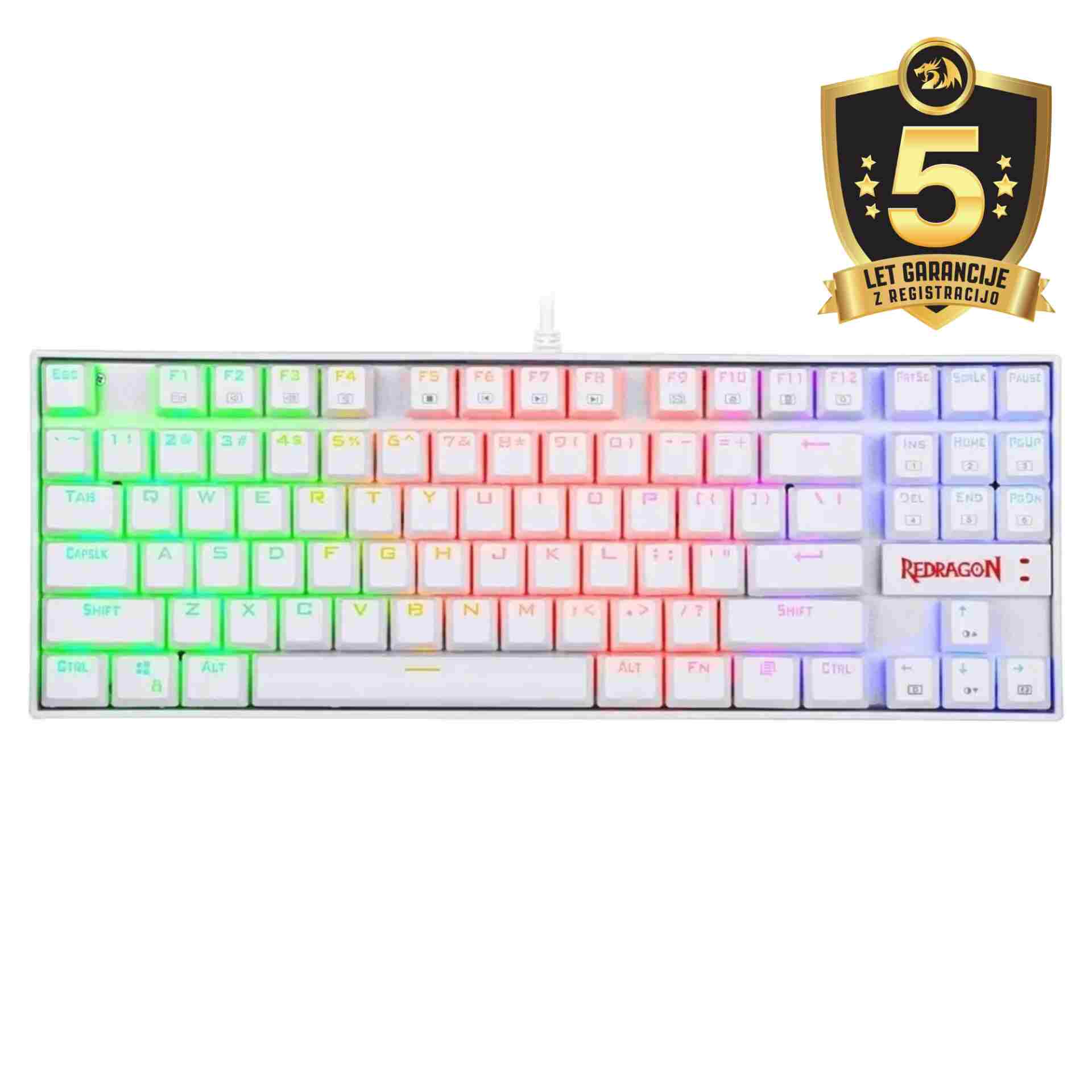 Redragon K552 Kumara White Red Switch