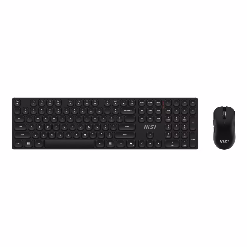 MSI Forge K210 Wireless Combo Mouse included Home/Office USB Qwerty US English Black
